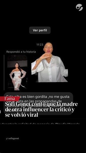 56K views · 298 reactions | LA CRITICÓ POR ERROR Y SE VOLVIÓ VIRAL La influencer Sofi Gonet contó que recibió un particular mensaje de la madre de otra influencer. Por error, la mujer le envió críticas sobre ella que, en realidad, debían llegarle a otra persona. ¿Qué opinás? | Clarín | Facebook