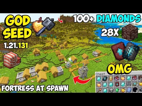 🔥Ultimate [God Seed] For Minecraft 1.21 Bedrock & PE | Four Blacksmith Village Seed Bedrock 1.21.131