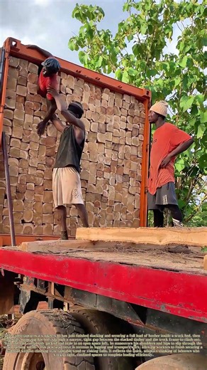 Squeezing Through Gaps: How a Worker Exits a Fully Loaded Timber Truck