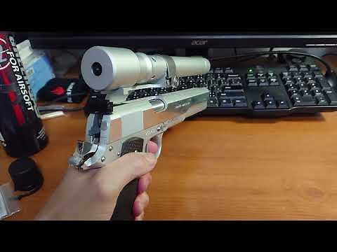 Airsoft AMT Hardballer Longslide w/ laser sight