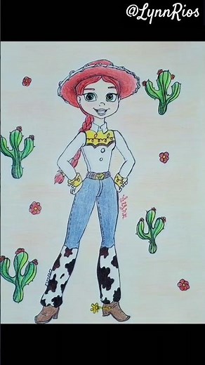 Dibujando✏️ a Jessie🤠♥️, de Toy Story🧸 Pt.1 dibujando un personaje de Toy Story