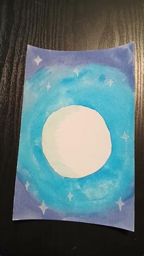 Cool Watercolor Moon Painting 🌕