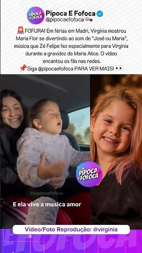Maria Flor Curte Música Feita Para Virginia Por Zé Felipe Em Madri 😍 #virginia #zefelipe