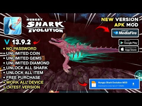 Hungry Shark Evolution Mod V 13.9.2 Apk Terbaru 2026 - Unlimited Money & Unlock All Shark