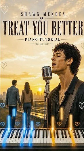 Shawn Mendes Treat You Better Piano Tutorial (Intermediate Level)