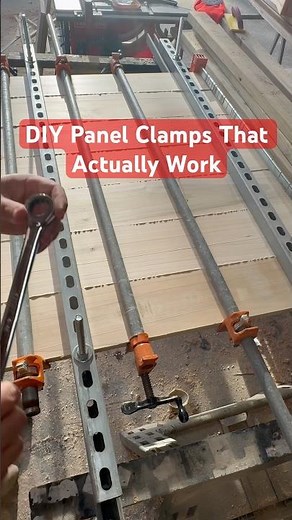 Building a wooden panel with homemade Unistrut panel clamps. Super simple!