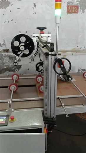 Automatic top side labeling machine with automatic carton paging labeling system #labelingequipment