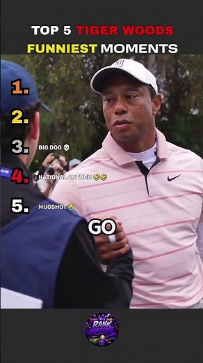 TOP 5 TIGER WOODS FUNNIEST MOMENTS #golf #tigerwoods #pga #sports #funny