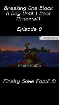 Day 8 | MINECRAFT Breaking One Block A Day Until I Beat The Game #minecraft #gaming #clips