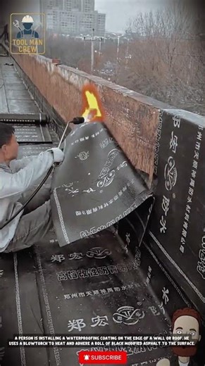 CONCRETE Slab Leak Solution: Installation of Burned Membrane #workers #interiordesign #tools