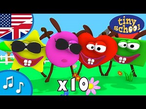 Shape song - Learn Shapes 10 times - Nursery Rhyme Collection for children - tinyschool