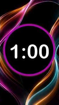 🌈✨ Sheer Colors in Motion | 1 Minute Countdown Timer | Clock Ticking Sound & Alarm