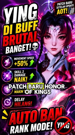 🔥BUFF BRUTAL YING! NO DELAY #honorofkings #ying #shorts