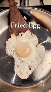 Fried Egg On Stainless Steel Pan