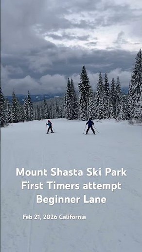 Mount Shasta Ski Park Marmot beginner lane Winter snow Feb 2026