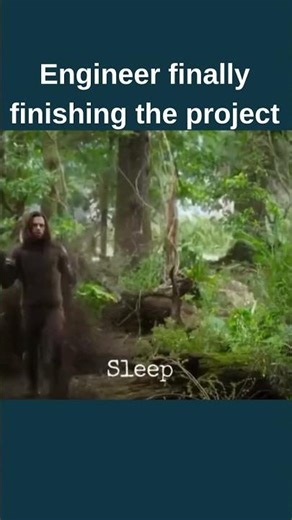 Engineer finally finishing a project