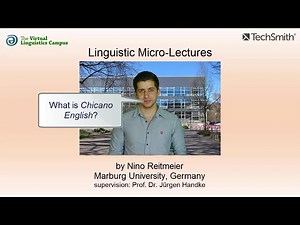 VAR_014 - Linguistic Micro-Lectures: Chicano English