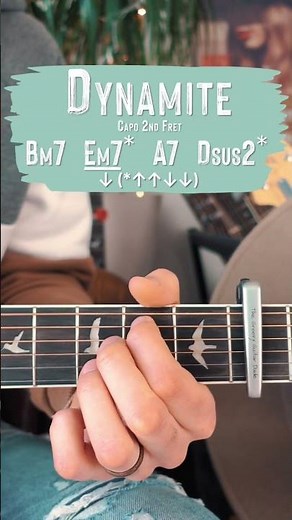 Dynamite BTS Guitar Lesson (Chorus) // Dynamite Guitar Tutorial #Shorts