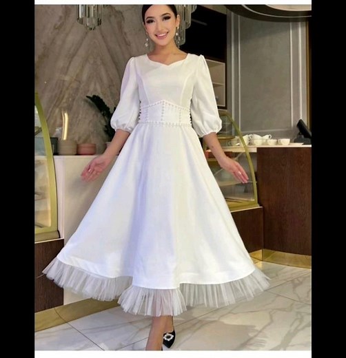 Ayollar va qizlar uchun zamonaviy oqshom liboslari#shorts #short #shortvideo#shortsvideo #dress