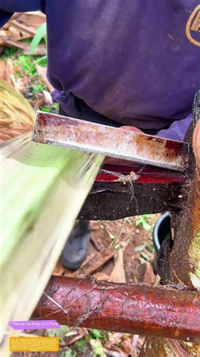 Unraveling Nature’s Fiber: How a Rusty Tool Turns Palm Leaves into Thread