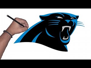 How to draw the logo of Carolina Panthers