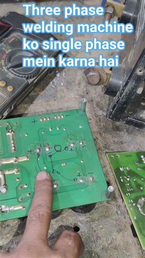 Three phase welding machine ko single phase mein karna hai