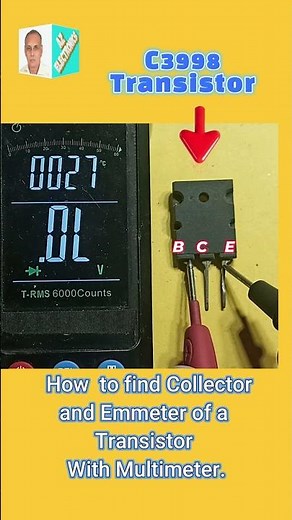 How to find Transistors Collector and Emitter Pins With Multimeter | DMM