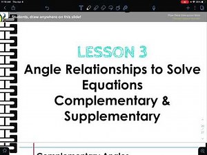 Equations with Complementary and Supplementary Angles
