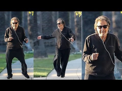 The scent of a Woman star Al Pacino, 81, dances in the street on a sunshine stroll in Beverly Hills