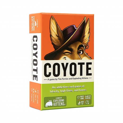 Tim Ferriss Exploding Kittens Coyote Party Game, 10 Minutes, Ages 10+, 3-8 Players - Walmart.com