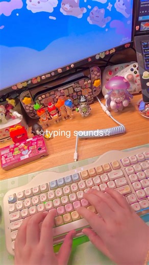 🍰is it a cake or a keyboard? Testing out #yunziic98 #yunzii #mechanicalkeyboard #keyboardasmr #cute