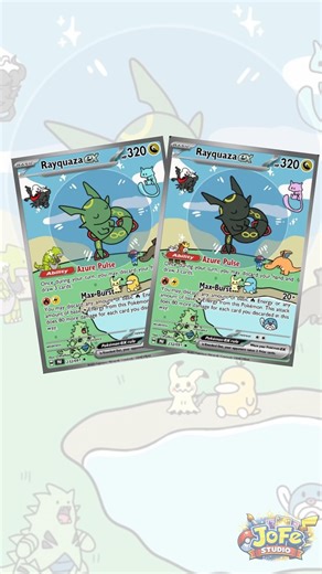 Custom Bubble Rayquaza Cards! Custom Made - Etsy