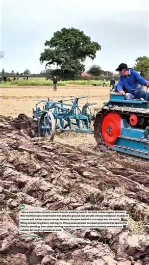 Vintage Crawler Tractor Plowing Tough Soil Powerfully! #tractor #farming #agriculture