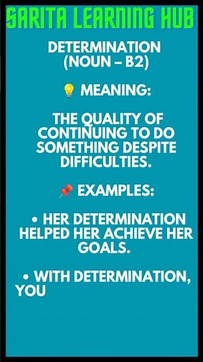 Word of the Day | Determination Meaning, Pronunciation & Examples | Learn English Daily
