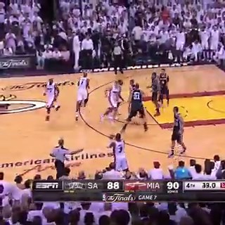 INSANE Final minutes Heat vs Spurs Game 7 of the 2013 NBA Finals.