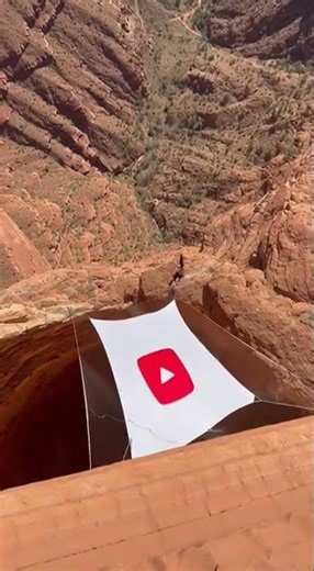 She Jumped Off The Cliff… Look At The Net Below 😱
