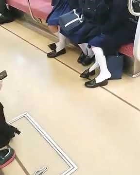 Shoeplay on train