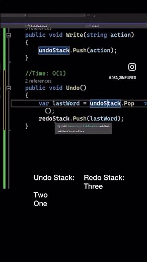 Undo and Redo with Stack
