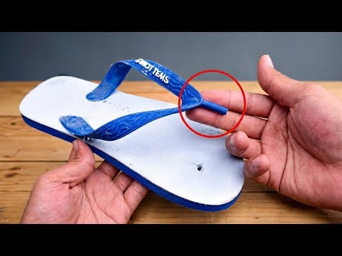 After knowing this secret, you will never throw away your badly damaged sandals again.