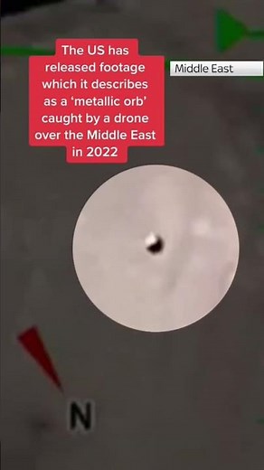 Footage of a UFO sighted by a US drone over Middle East in 2022 has been released
