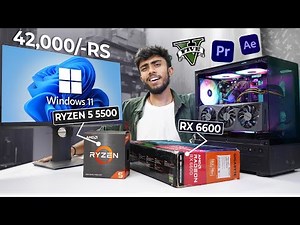 42,000/-RS BEST AMD PC BUILD ⚡️ With 8GB GPU - Best For Gaming & Editing At Max Settings 🤩