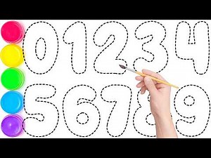 Coloring Page, How to Draw and Paint Numbers 1 to 10 Easy Step by Step for kids - Ks Art Zone