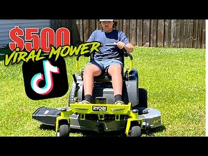 I Bought The Viral TikTok Home Depot Clearance $500 Ryobi Electric Zero Turn Lawn Mower!