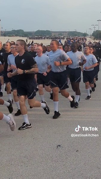 USAF Basic Training Airmen Run 6/14/2023 Wolfpack Airmen Babak completed basic training with honors her family couldn't be more proud her#airmen #wolfpack #lackland #basictraining #USAF #Texas #wingmom❤️🇺🇸💙 #soilders