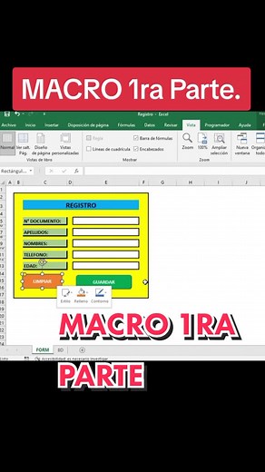 Macro primera parte. #excel #exceltips #macro #estudiantes #parttime #lifehacks