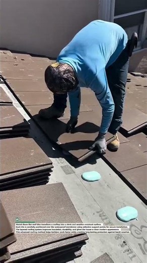 Modern Flat Roof Tile System! #roofing #construction #modernhome