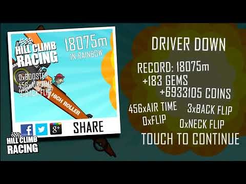 Hill Climb Racing - WORLD RECORDS All Maps / Vehicles unlocked 2018