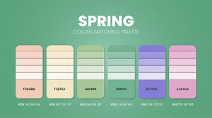 Spring Tone color palettes or color schemes are trends combinations...