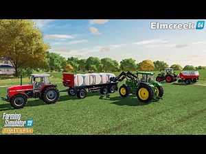 Farming Simulator 22🔸Elmcreek #04🔸Doing a Baling Contract. Harvesting Sorghum. Building a Cow Barn