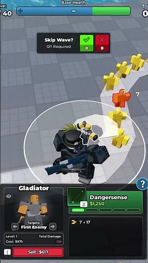 Gladiator Shadow Update Buff #tds #roblox #towerdefensesimulator #gaming #robloxgames #games